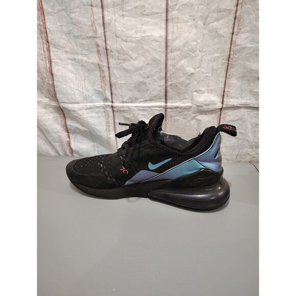 NIKE AIR MAX Black / Blue 270 Unisex Sixe 6 1/2 - Preowned - Picture 6 of 10